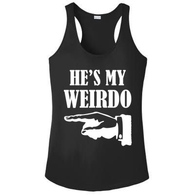He's My Weirdo Ladies PosiCharge Competitor Racerback Tank