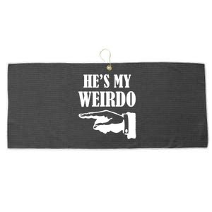 He's My Weirdo Large Microfiber Waffle Golf Towel