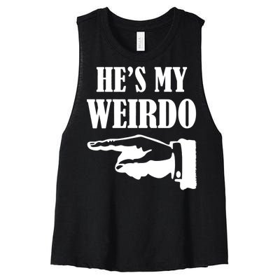 He's My Weirdo Women's Racerback Cropped Tank