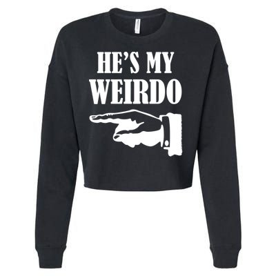 He's My Weirdo Cropped Pullover Crew
