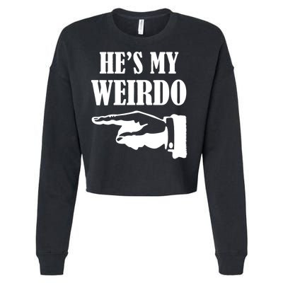 He's My Weirdo Cropped Pullover Crew