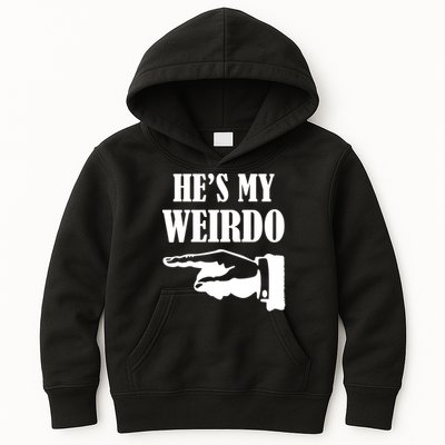 He's My Weirdo Kids Hoodie