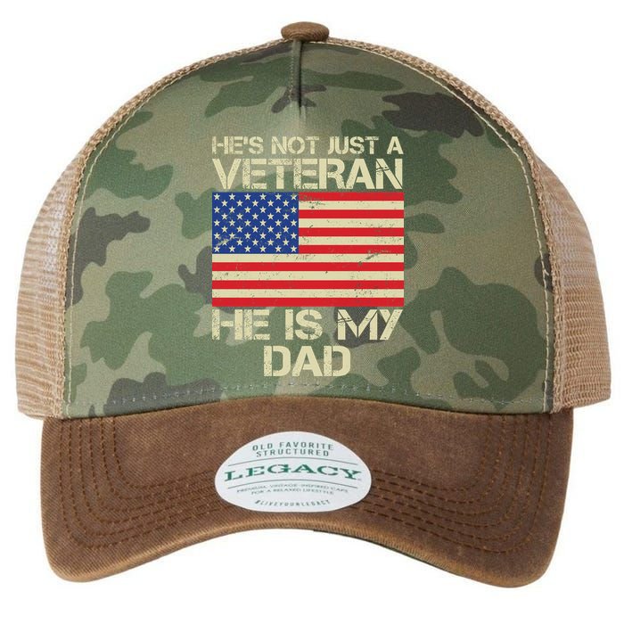He's Not Just A Veteran Dad He Is My Dad Legacy Tie Dye Trucker Hat