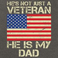 He's Not Just A Veteran Dad He Is My Dad Cotton Canvas Backpack