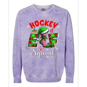 Hockey Elf Squad Christmas Player Team Sports Lover Cool Gift Colorblast Crewneck Sweatshirt