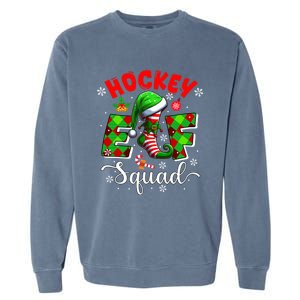 Hockey Elf Squad Christmas Player Team Sports Lover Cool Gift Garment-Dyed Sweatshirt