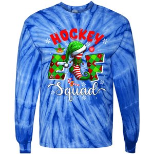 Hockey Elf Squad Christmas Player Team Sports Lover Cool Gift Tie-Dye Long Sleeve Shirt