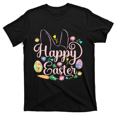 Happy Easter Sayings Egg Bunny T-Shirt