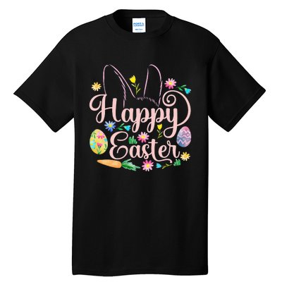 Happy Easter Sayings Egg Bunny Tall T-Shirt