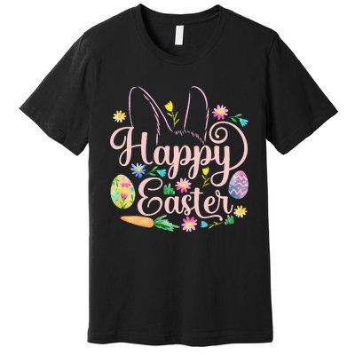 Happy Easter Sayings Egg Bunny Premium T-Shirt