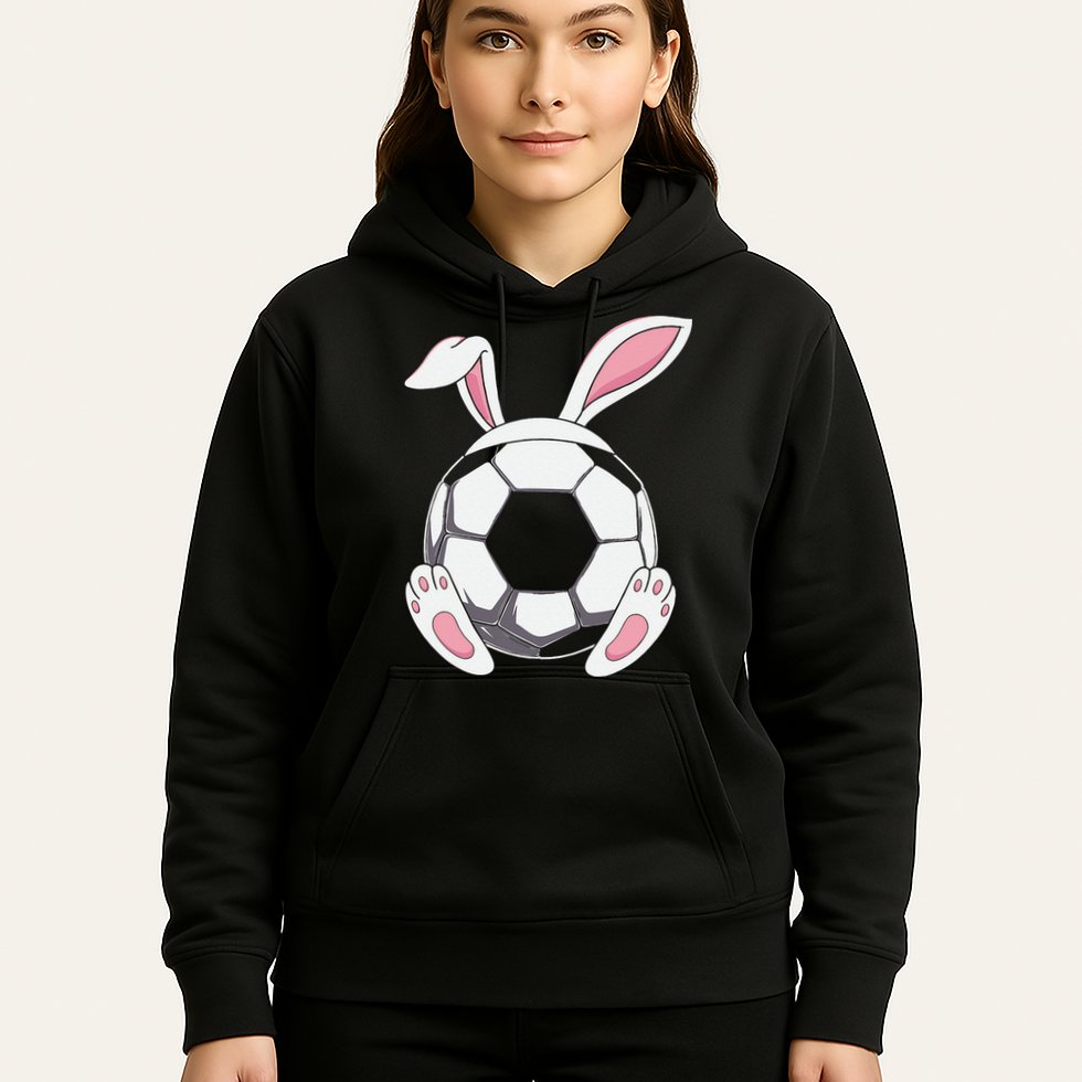 Happy Easter Soccer Bunny Ears Funny Egg Hoodie