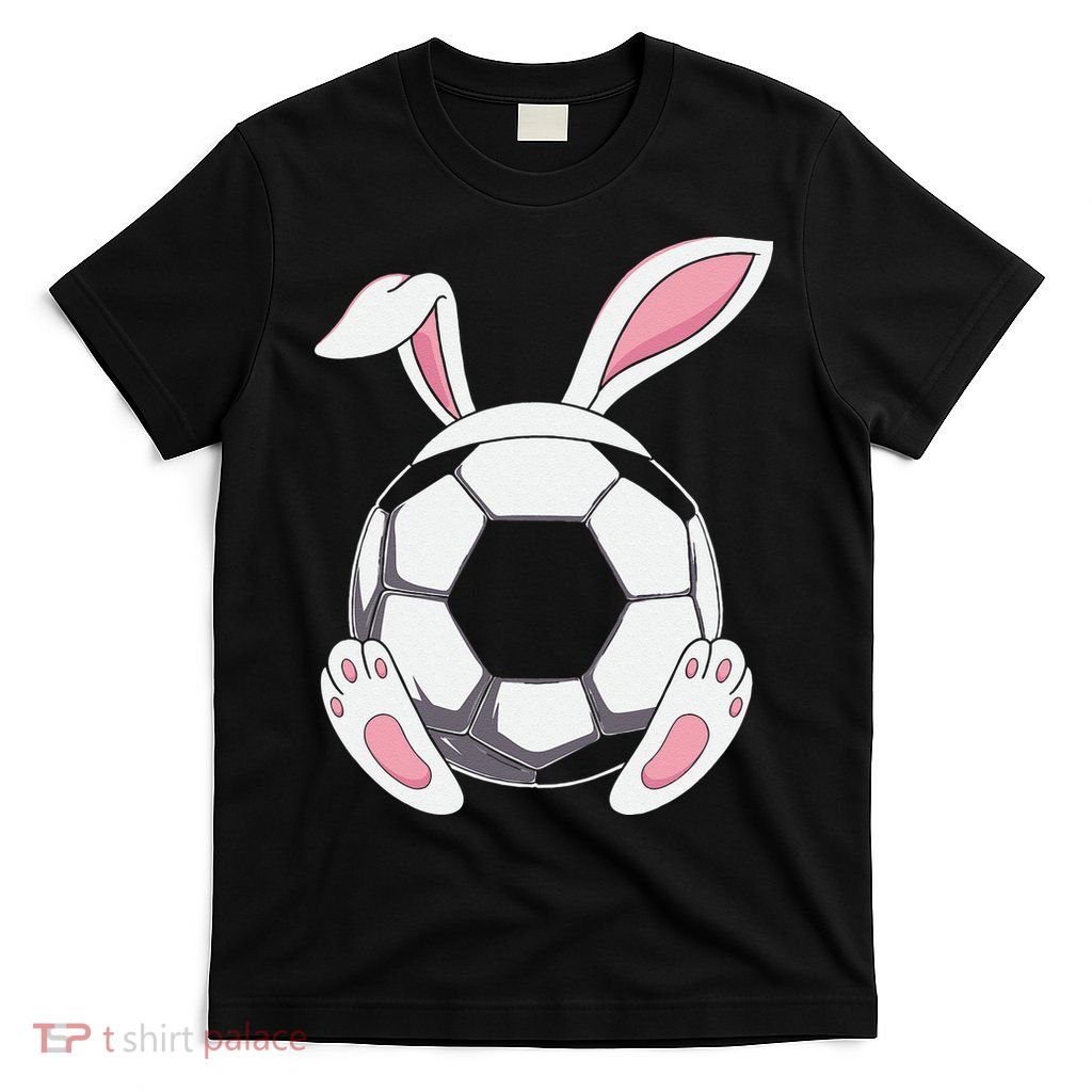 Happy Easter Soccer Bunny Ears Funny Egg T-Shirt