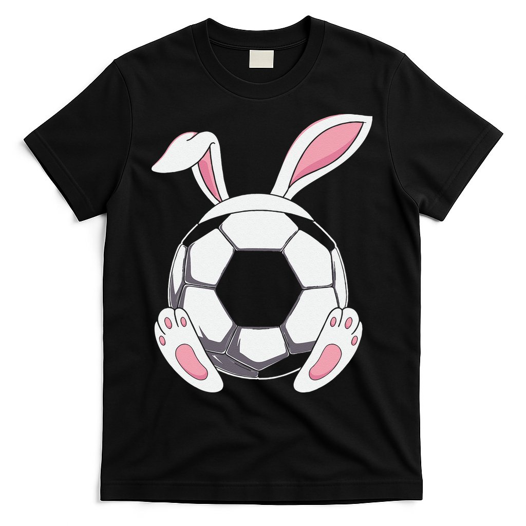 Happy Easter Soccer Bunny Ears Funny Egg T-Shirt