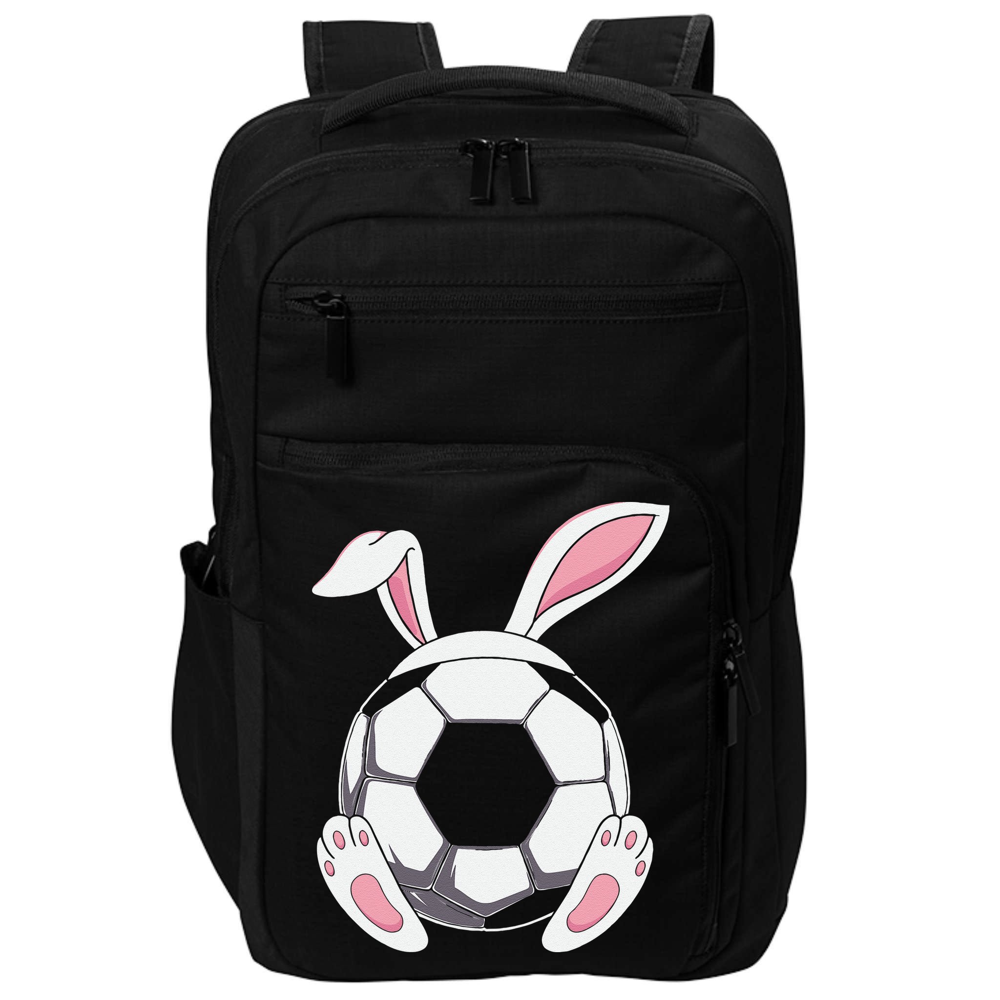 Happy Easter Soccer Bunny Ears Funny Egg Impact Tech Backpack