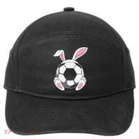Happy Easter Soccer Bunny Ears Funny Egg 7-Panel Snapback Hat
