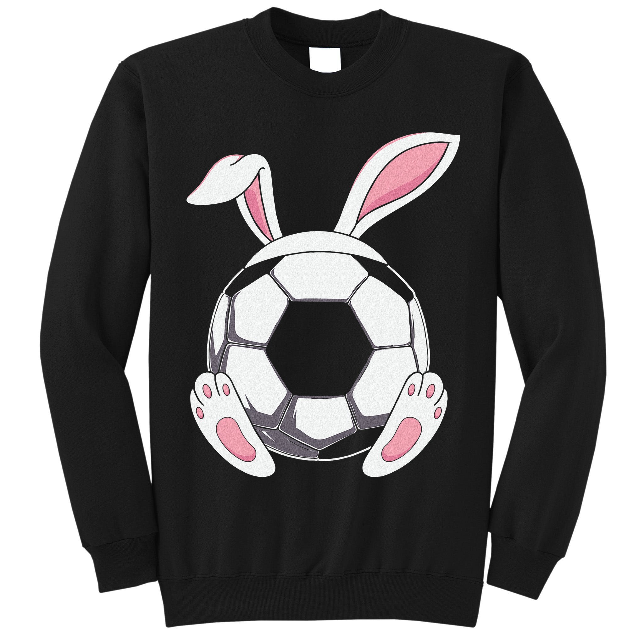 Happy Easter Soccer Bunny Ears Funny Egg Tall Sweatshirt