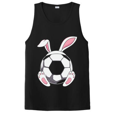 Happy Easter Soccer Bunny Ears Funny Egg PosiCharge Competitor Tank