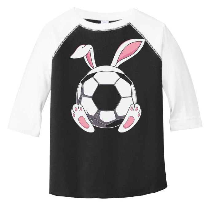 Happy Easter Soccer Bunny Ears Funny Egg Toddler Fine Jersey T-Shirt