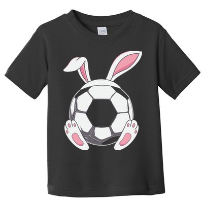 Happy Easter Soccer Bunny Ears Funny Egg Toddler T-Shirt