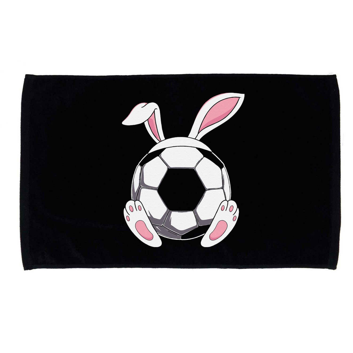 Happy Easter Soccer Bunny Ears Funny Egg Microfiber Hand Towel