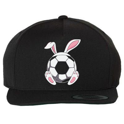Happy Easter Soccer Bunny Ears Funny Egg Wool Snapback Cap