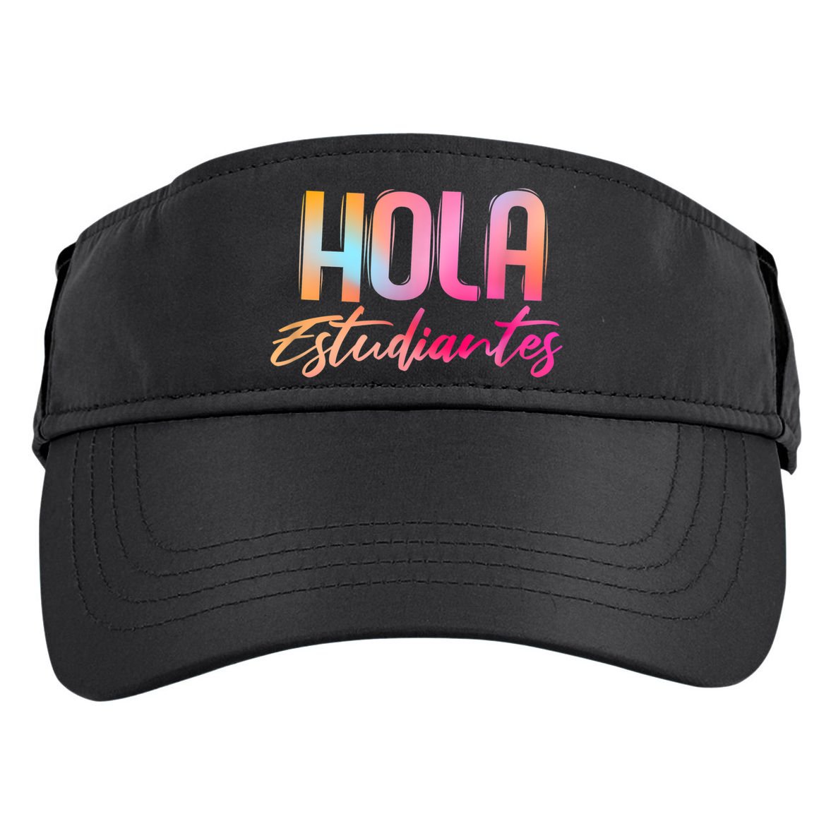 Hola Estudiantes Spanish Teacher Funny Back To School Adult Drive Performance Visor