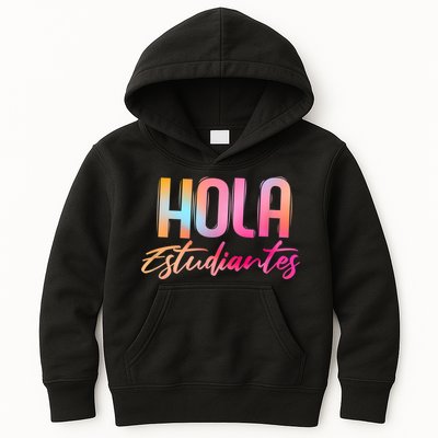Hola Estudiantes Spanish Teacher Funny Back To School Kids Hoodie