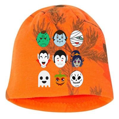 Halloween Emoticon Scary Spooky Gift Costume Kati - Camo Knit Beanie