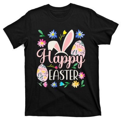 Happy Easter Sayings Egg Bunny T-Shirt