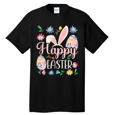 Happy Easter Sayings Egg Bunny Tall T-Shirt