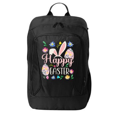 Happy Easter Sayings Egg Bunny City Backpack