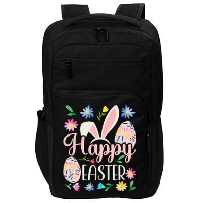 Happy Easter Sayings Egg Bunny Impact Tech Backpack