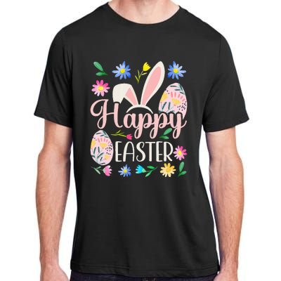 Happy Easter Sayings Egg Bunny Adult ChromaSoft Performance T-Shirt