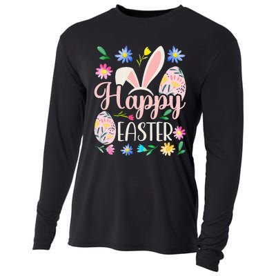 Happy Easter Sayings Egg Bunny Cooling Performance Long Sleeve Crew