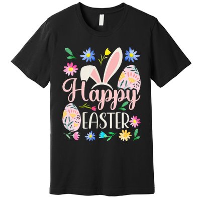 Happy Easter Sayings Egg Bunny Premium T-Shirt