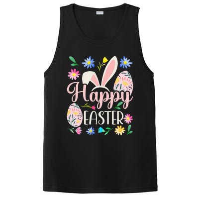 Happy Easter Sayings Egg Bunny PosiCharge Competitor Tank