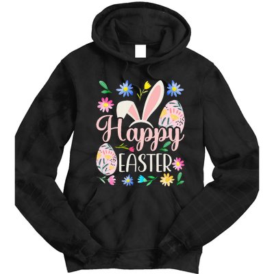 Happy Easter Sayings Egg Bunny Tie Dye Hoodie