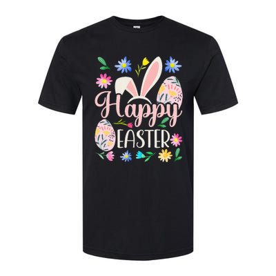 Happy Easter Sayings Egg Bunny Softstyle CVC T-Shirt