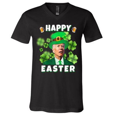 Happy Easter St Patrick's Day Confused Joe Biden Funny V-Neck T-Shirt