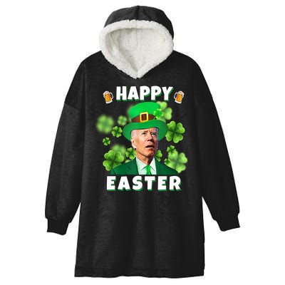 Happy Easter St Patrick's Day Confused Joe Biden Funny Hooded Wearable Blanket