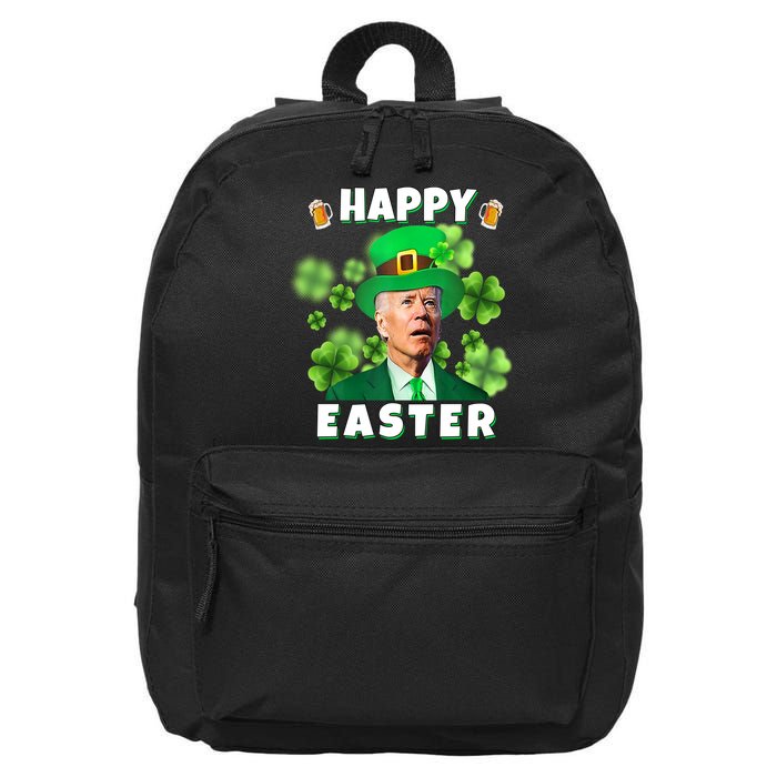 Happy Easter St Patrick's Day Confused Joe Biden Funny 16 in Basic Backpack