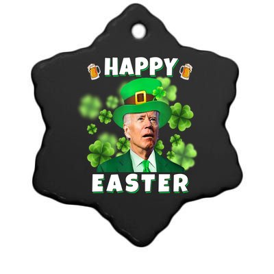 Happy Easter St Patrick's Day Confused Joe Biden Funny Ceramic Star Ornament