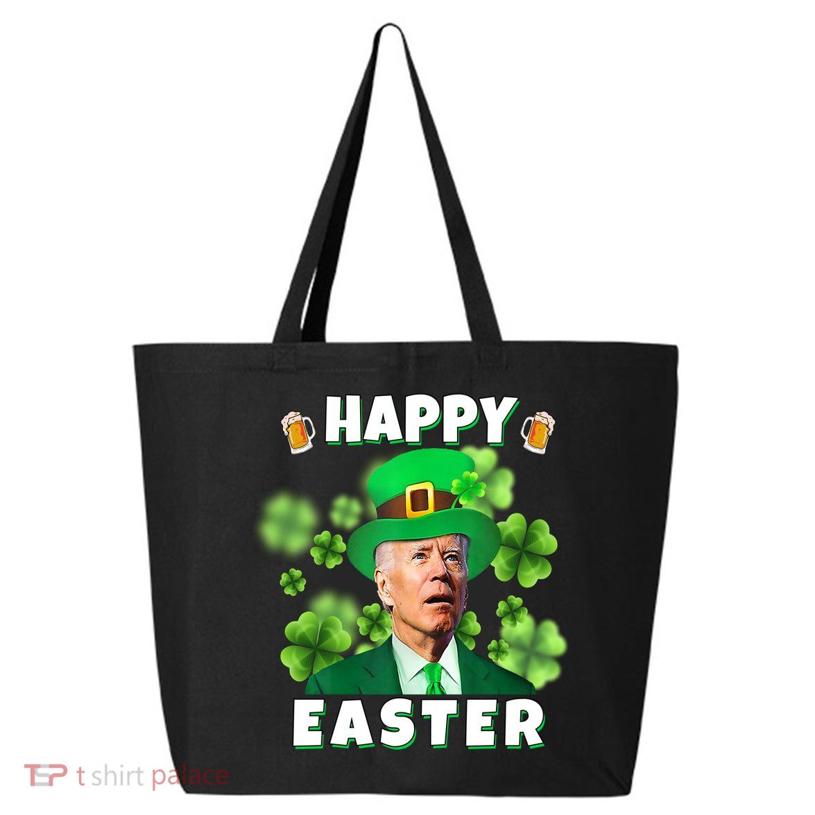 Happy Easter St Patrick's Day Confused Joe Biden Funny 25L Jumbo Tote