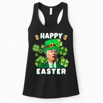 Happy Easter St Patrick's Day Confused Joe Biden Funny Womens Tank Top