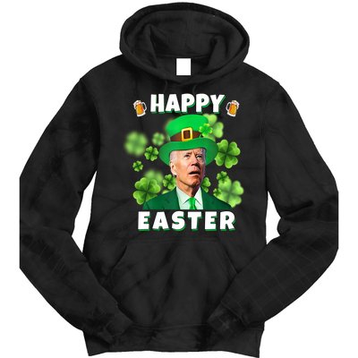 Happy Easter St Patrick's Day Confused Joe Biden Funny Tie Dye Hoodie