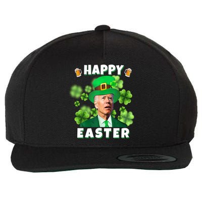 Happy Easter St Patrick's Day Confused Joe Biden Funny Wool Snapback Cap