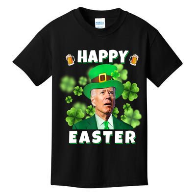 Happy Easter St Patrick's Day Confused Joe Biden Funny Kids T-Shirt