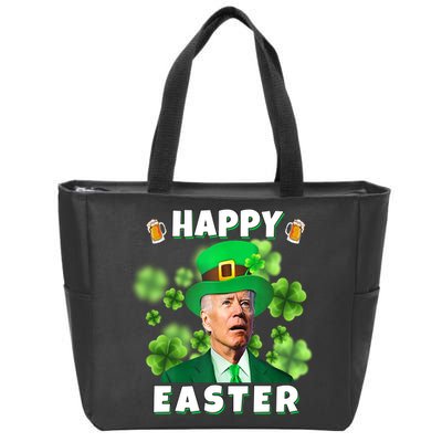 Happy Easter St Patrick's Day Confused Joe Biden Funny Zip Tote Bag