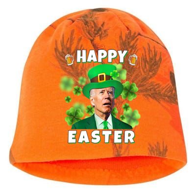 Happy Easter St Patrick's Day Confused Joe Biden Funny Kati - Camo Knit Beanie