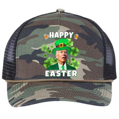 Happy Easter St Patrick's Day Confused Joe Biden Funny Retro Rope Trucker Hat Cap